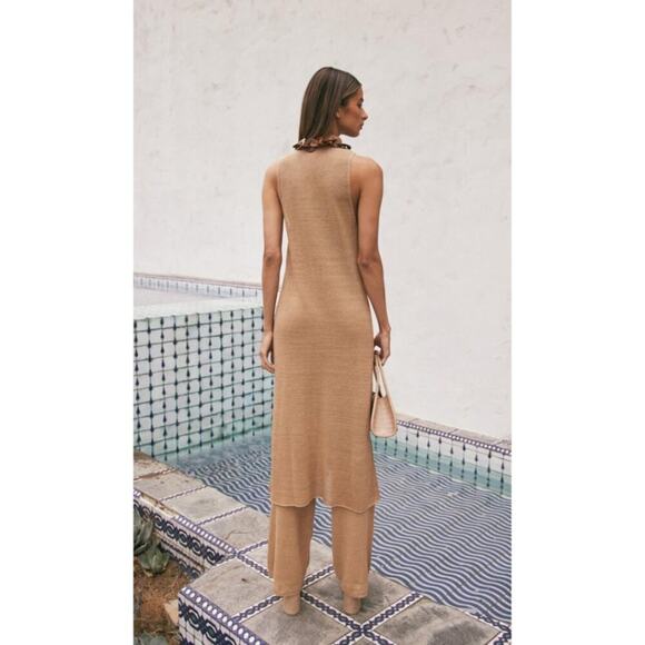 Cult Gaia Knits Holly Knit Cardigan Light Camel NWT Small - Picture 3 of 9